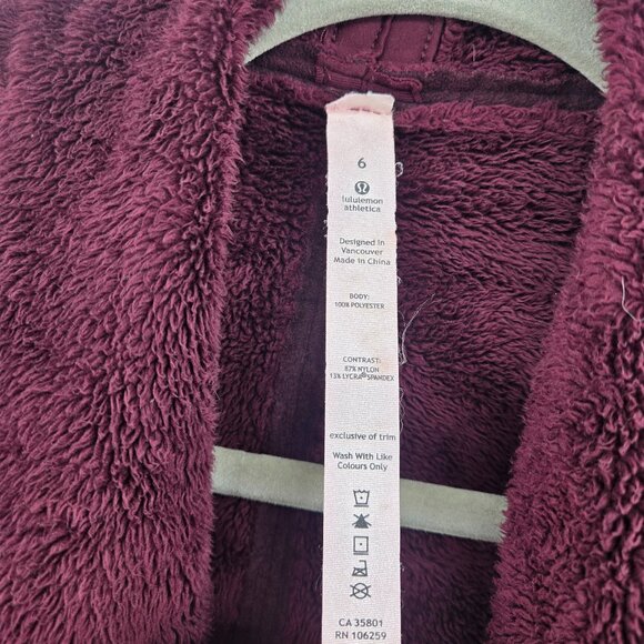 Lululemon Presence Of Mind Jacket - 6 Bordeaux Drama - Picture 6 of 8